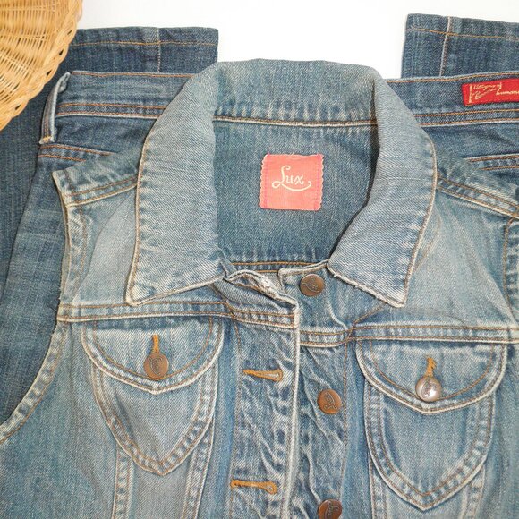 Vintage Cottagecore LUX 100% Cotton Vest Urban Outfitters 90's AlexaSunshine83 - Picture 7 of 8